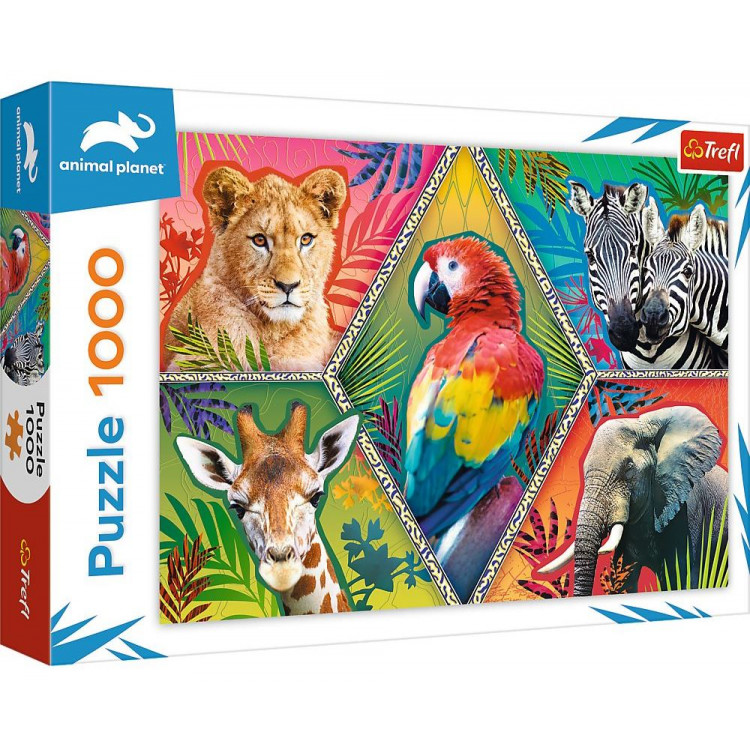 Puzzle 1000 dielikov – Exotické zvieratá